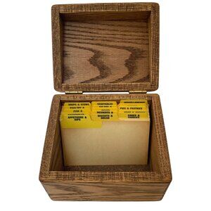 Vintage Wood Recipe Box